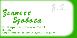 zsanett szobota business card